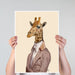 Regency Giraffe, Art Print, Canvas Wall Art