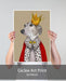 Greyhound Queen, Dog Art Print, Wall art | Framed Black