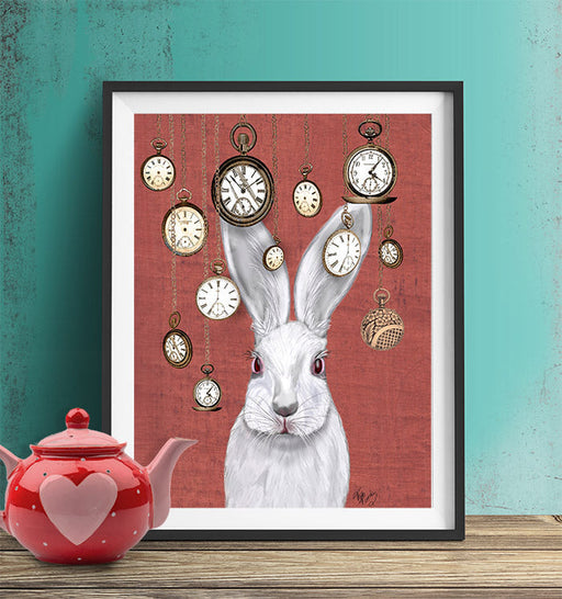 Rabbit Time, Art Print, Canvas Wall Art | Print 14x11inch