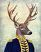 Captain Deer, Animal Art Print, Wall Art | FabFunky