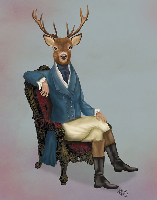 Distinguished Deer, Full, Art Print, Canvas Wall Art | FabFunky