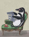 Penguin Reading Newspaper, Art Print | FabFunky