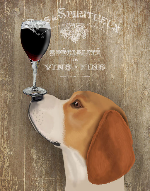 Beagle, Dog Au Vin, Dog Art Print, Wall art | FabFunky