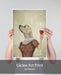 Labrador Yellow Wine Snob, Dog Art Print, Wall art | Print 18x24inch