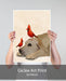 Labrador with Red Birds, Dog Art Print, Wall art | Print 18x24inch