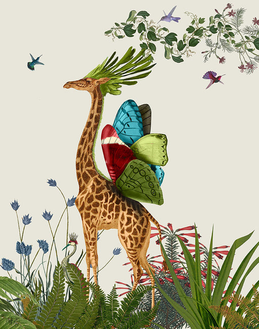 Tropical Giraffe 3, Art Print, Canvas Wall Art | FabFunky