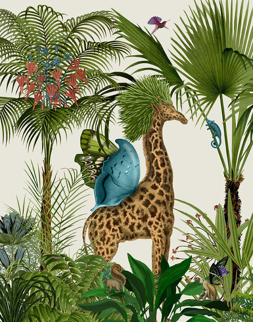 Tropical Giraffe 5, Art Print, Canvas Wall Art | FabFunky