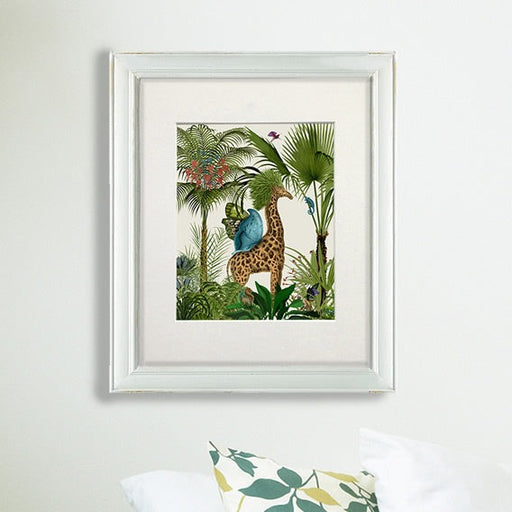 Tropical Giraffe 5, Art Print, Canvas Wall Art | Print 14x11inch
