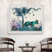 Blue Tiger in Tropical Jungle, Art Print, Canvas Wall Art | Print 14x11inch
