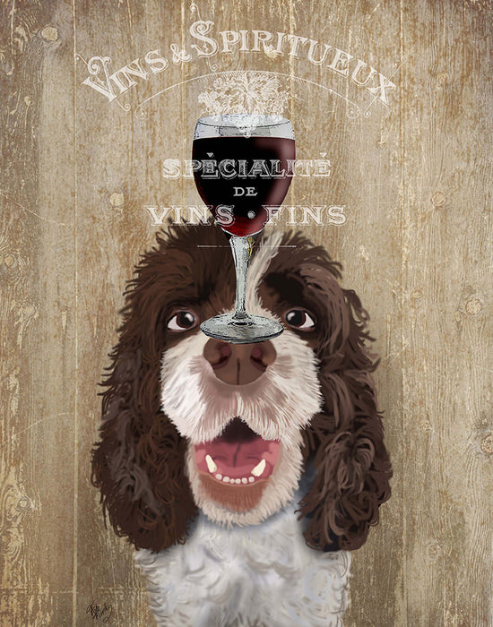 Springer Spaniel, Dog Au Vin, Dog Art Print, Wall art | FabFunky