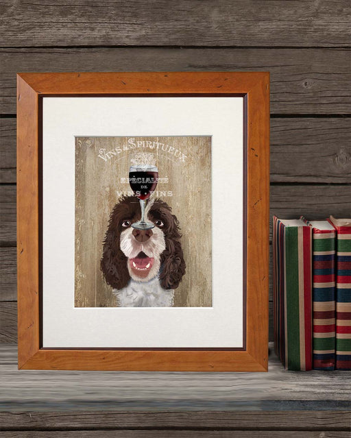 Springer Spaniel, Dog Au Vin, Dog Art Print, Wall art | Print 14x11inch