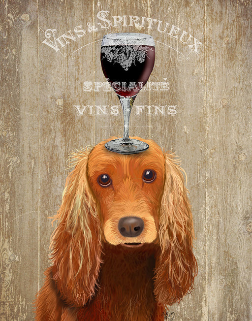 Cocker Spaniel, Dog Au Vin, Dog Art Print, Wall art | FabFunky