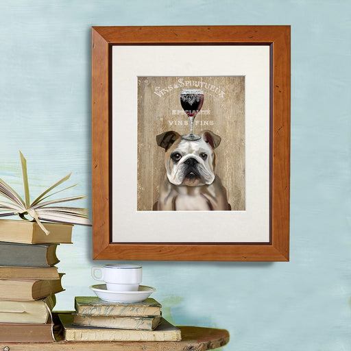 English Bulldog, Dog Au Vin, Dog Art Print, Wall art | Print 14x11inch