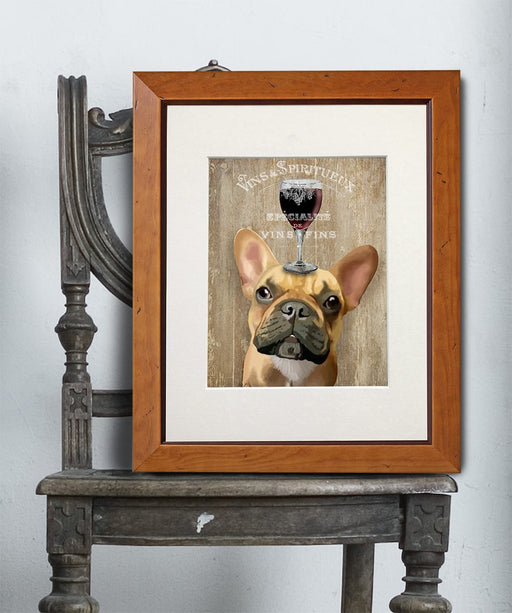 French Bulldog, Dog Au Vin, Dog Art Print, Wall art | Print 14x11inch