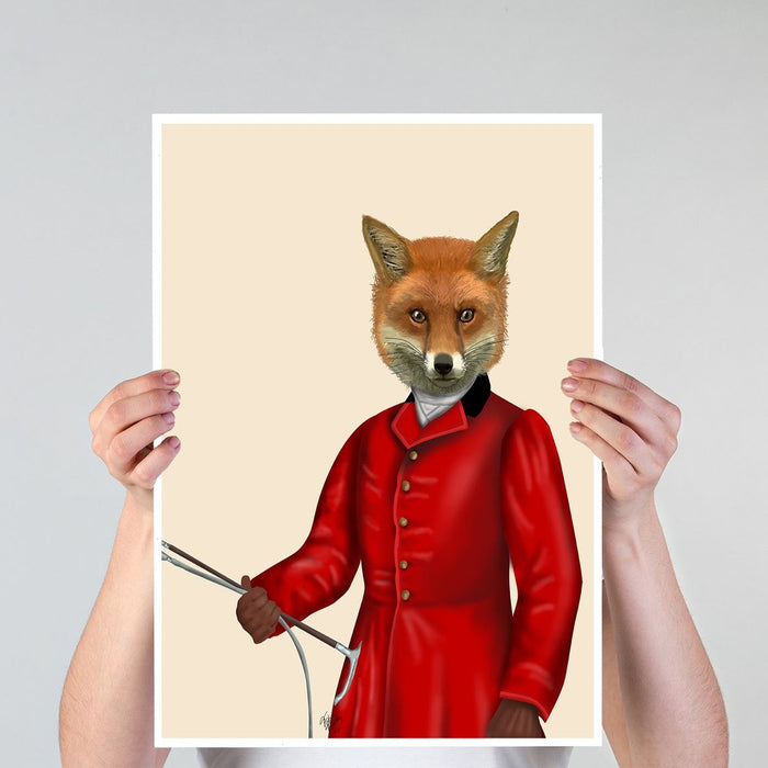 Fox Hunter 3, Portrait, Art Print, Canvas Wall Art | Canvas 11x14inch
