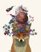 Fox Birdkeeper with Artichoke, Art Print, Canvas Wall Art | FabFunky