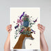 Fox Birdkeeper with Pineapple, Art Print, Canvas Wall Art | Canvas 11x14inch