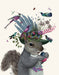 Squirrel Birdkeeper and Blue Acorns, Art Print | FabFunky