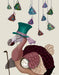 Dodo with Hanging Teacups, Art Print, Canvas Wall Art | FabFunky
