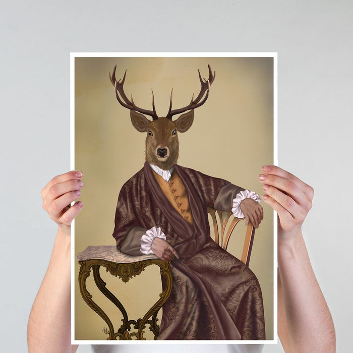 Illustrious Deer, Art Print, Canvas Wall Art | Canvas 11x14inch