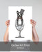 French Bulldog in Wine Glass, Dog Art Print, Wall art | Print 18x24inch