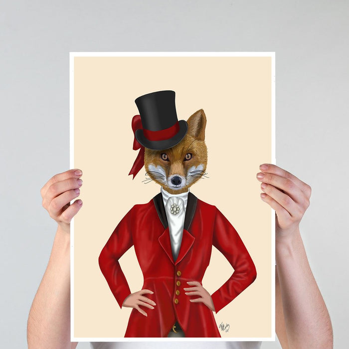 Foxy Lady Hunter 1, Portrait, Art Print, Canvas Wall Art | Canvas 11x14inch
