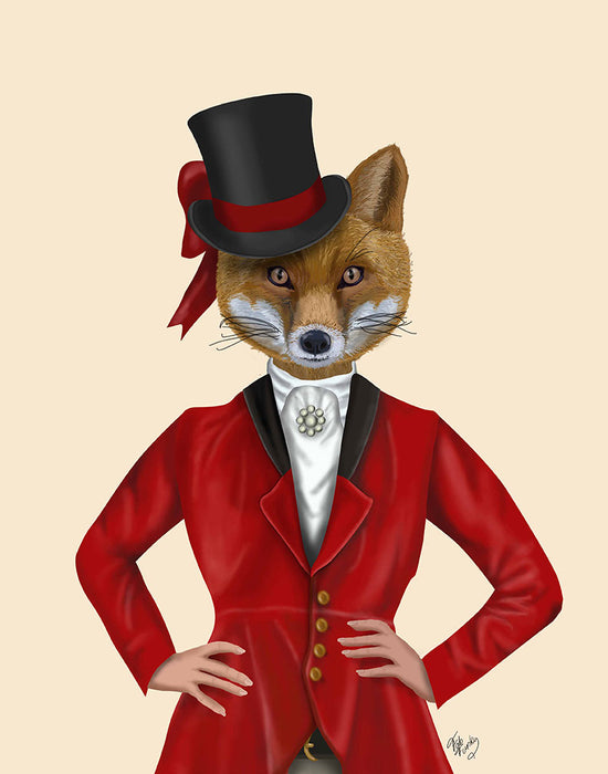 Foxy Lady Hunter 1, Portrait, Art Print, Canvas Wall Art | FabFunky