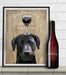Labrador Black, Dog Au Vin, Dog Art Print, Wall art | Print 14x11inch