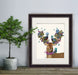 Deer Birdkeeper, Blue Pigeons, Art Print, Canvas Wall Art | FabFunky