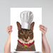 Cat Chef, Art Print, Canvas Wall Art | Print 18x24inch