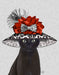 Cat, Black with Fabulous Hat, Art Print, Canvas Wall Art | FabFunky