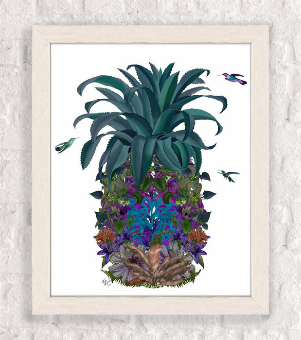 Pineapple, Tropical Flowers 1, Botanical art print, Wall art