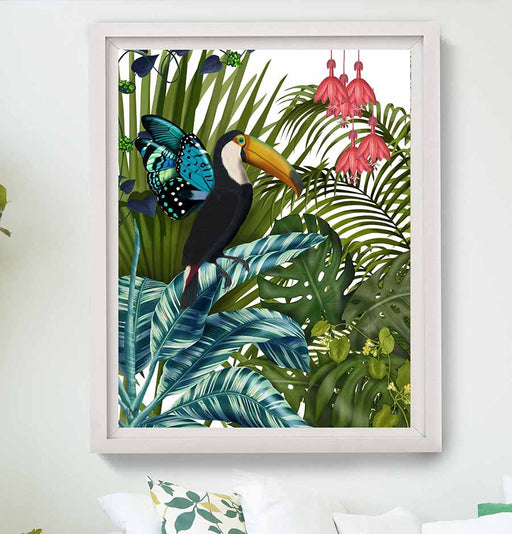 Toucan in Tropical Forest, Bird Art Print, Wall Art | Print 14x11inch