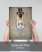 Pug in Wine Glass - Beige, Dog Art Print, Wall art | Print 18x24inch