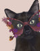 Cat and Flower Glasses, Art Print, Canvas Wall Art | FabFunky