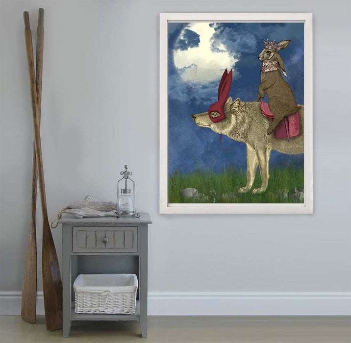 Arrival of the Hare King, Animal Art Print, Wall Art | Print 14x11inch