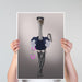 Ostrich with Kinky Boots, Bird Art Print, Wall Art | Print 18x24inch