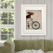 Basset Hound on Bicycle, Dog Art Print, Wall art | Print 14x11inch