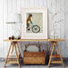 Boxer on Bicycle, Dog Art Print, Wall art | Print 14x11inch
