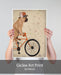 French Bulldog on Bicycle, Dog Art Print, Wall art | Print 18x24inch