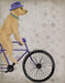 Labrador Yellow on Bicycle, Dog Art Print, Wall art | FabFunky