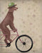 Poodle on Bicycle, Brown, Dog Art Print, Wall art | FabFunky