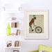St Bernard on Bicycle, Dog Art Print, Wall art | Print 14x11inch