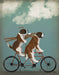 St Bernard Tandem, Dog Art Print, Wall art | FabFunky