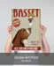 Basset Hound Ice Cream, Dog Art Print, Wall art | Print 18x24inch