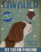 Cavalier King Charles, Brown White, Ice Cream, Dog Art Print, Wall art | FabFunky