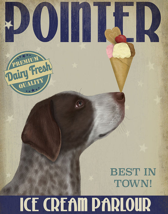 German Shorthaired Pointer Ice Cream, Dog Art Print, Wall art | FabFunky