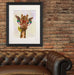 Giraffe and Flower Glasses 3, Art Print, Canvas Wall Art | Print 14x11inch