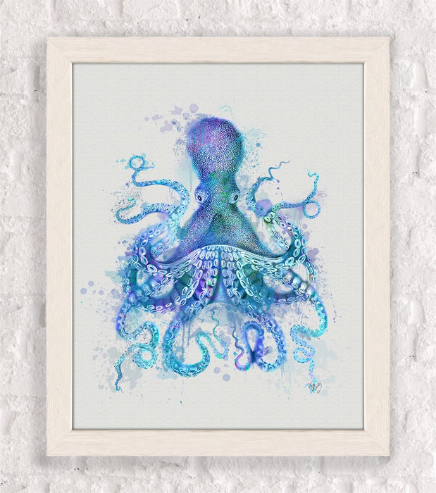 Octopus Watercolour Style Blue or Pink, Nautical, Coastal Art Print