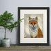 Fox with Tiara, Portrait, Art Print, Canvas Wall Art | Print 14x11inch